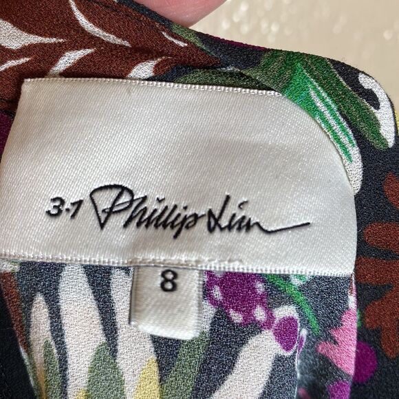3.1 Phillip lim tropical floral fairy embellished short sleeve top size 8 artsy - Picture 8 of 8